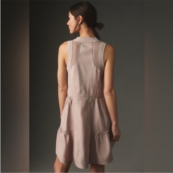 Elegant Mauve Sleeveless Dress - Picture 3 of 7